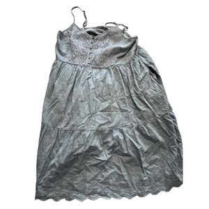 Levi's Dress Womens XL Blue Chambray Eyelet Sundress Spaghetti Strap‎ 001RJ0002